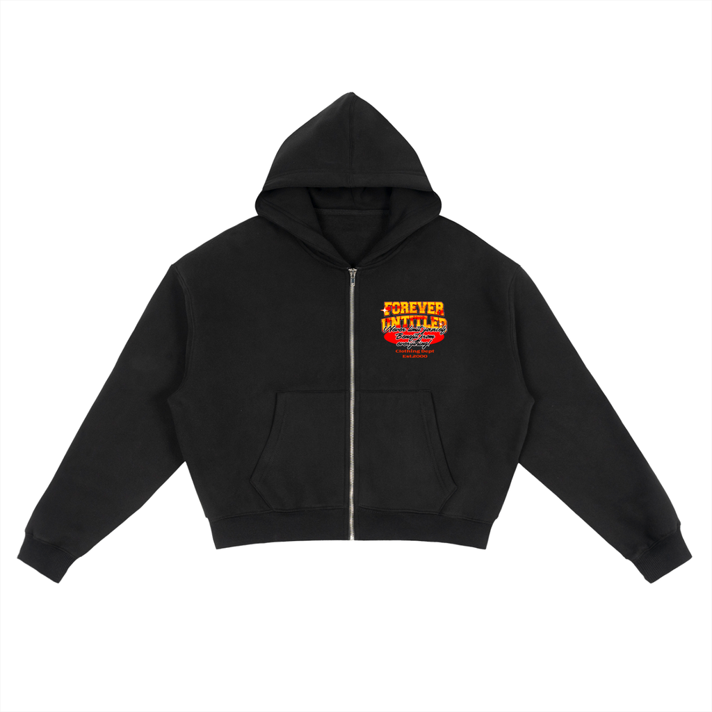 “OG” (U) Fleece Zip-Up Boxy Hoodie